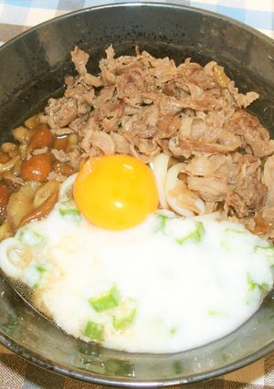 とろ玉牛肉ぶっかけうどん-レシピのメイン写真