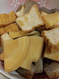 たけのこ、厚揚げ、こんにゃくの煮物-レシピのメイン写真