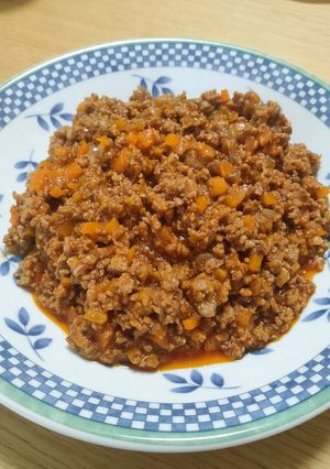 丼にしよう！ひき肉のケチャップ炒め-レシピのメイン写真