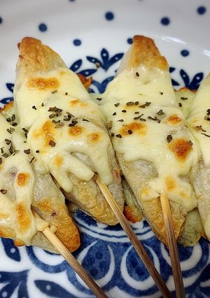 笹かまのチーズ串焼き　おつまみにも-レシピのメイン写真