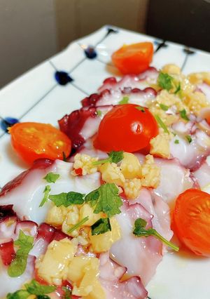 タコのカルパッチョ　にんにく風味-レシピのメイン写真
