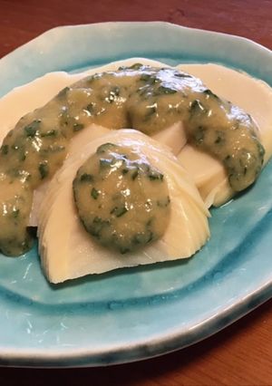 春の副菜♡つまみ♡筍のネギ酢味噌かけ-レシピのメイン写真