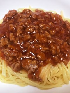ミートソースパスタ-レシピのメイン写真