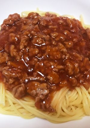 ミートソースパスタ-レシピのメイン写真