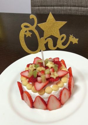 ☆ヨーグルトで1歳バースデーケーキ☆-レシピのメイン写真