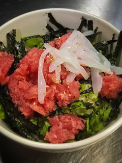 鮪の中落ちとイカの丼ぶり(*≧∀≦*)-レシピのメイン写真