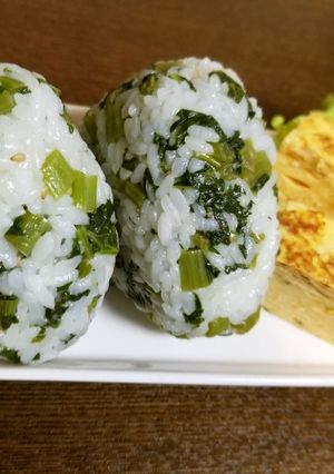 大根の葉おにぎりde朝ごはん-レシピのメイン写真