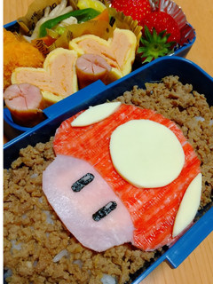 キャラ弁♪スーパーキノコ-レシピのメイン写真