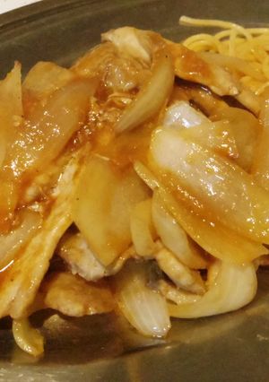 懐かしい洋食屋さんのポークチャップ定食-レシピのメイン写真