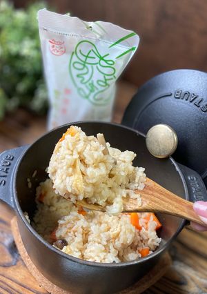 無洗米で簡単！キノコの炊き込みごはん-レシピのメイン写真