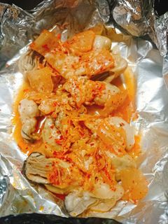 簡単☆牡蠣とキムチのチーズホイル焼き-レシピのメイン写真