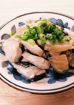 鶏むね肉となすのポン酢マヨ炒め-レシピのメイン写真