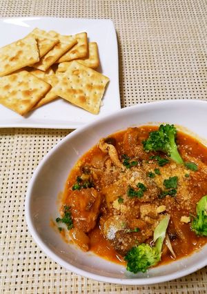 ストック食材で！サバ缶で作るトマト煮-レシピのメイン写真