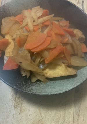 豚汁用水煮野菜でフライパン煮物☆-レシピのメイン写真