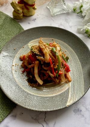 ピリ辛な糸コンニャクのチャプチェ風-レシピのメイン写真
