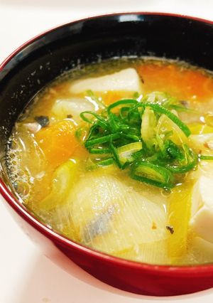 サバ水煮缶で♡栄養満点お味噌汁-レシピのメイン写真