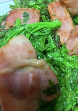 からし菜とベーコンのいためもの-レシピのメイン写真