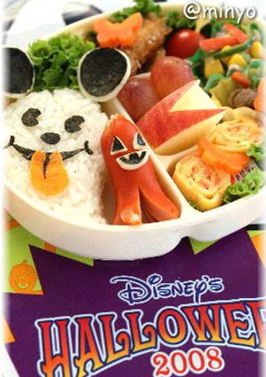 ミッキーオバケのハロウィン弁当＊キャラ弁-レシピのメイン写真