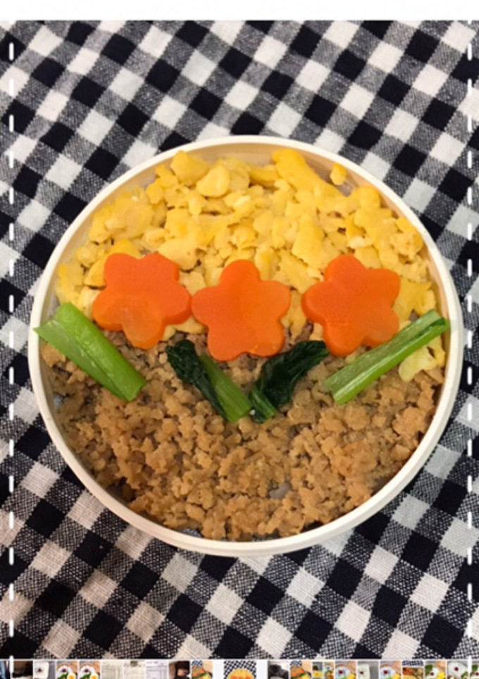 春のとりそぼろ弁当-レシピのメイン写真