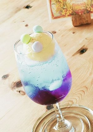 バタフライピーのクリームソーダ-レシピのメイン写真