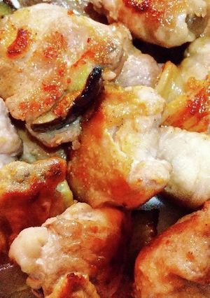 豚こま野菜巻き(ナス、しめじ)-レシピのメイン写真