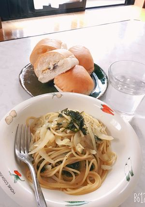 節約☆おこぎと玉ねぎの簡単和風パスタ-レシピのメイン写真