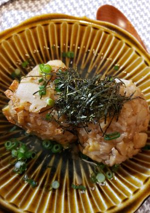 残り炊込みご飯で焼きおにぎり茶漬け～♪-レシピのメイン写真