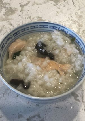 インスタントポットで作る鶏ももの中華粥-レシピのメイン写真
