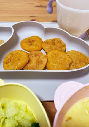 離乳食後期☆にんじん米粉パンケーキ-レシピのメイン写真