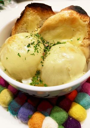 ゆかりのイブクロ　オニオングラタンスープ-レシピのメイン写真