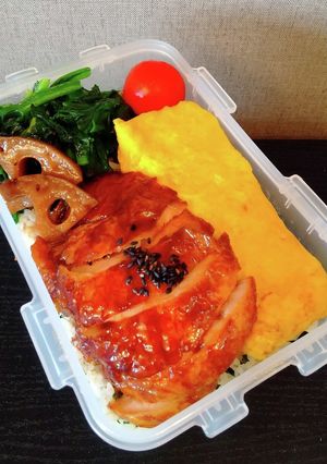 お弁当(4/6)ロティサリーチキン照焼き-レシピのメイン写真