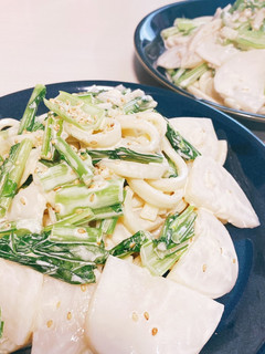簡単美味☆胡麻マヨポン酢カブサラダうどん-レシピのメイン写真