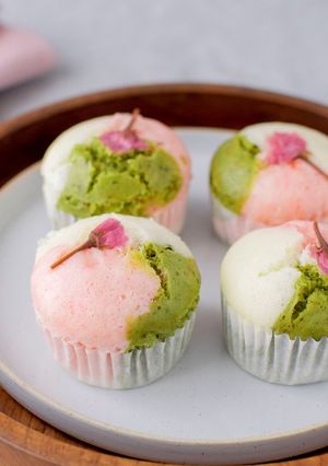 フライパンで！春の3色塩こうじ蒸しパン-レシピのメイン写真