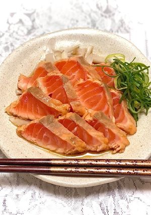 炙りサーモンの柚香漬け-レシピのメイン写真