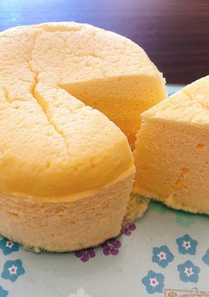 材料3つ☆糖質制限☆スフレチーズケーキ風-レシピのメイン写真