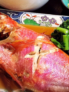 魚やお肉の煮付けに春菊添え-レシピのメイン写真