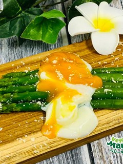 【ちょい足し】アスパラと温泉卵のサラダ-レシピのメイン写真