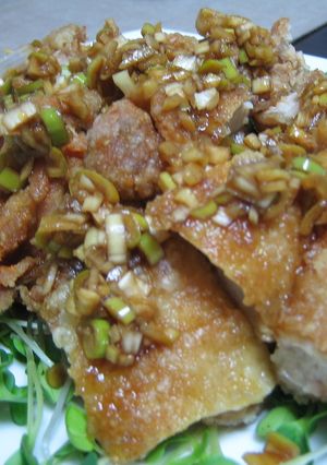 ジューシー♫鶏の唐揚げを香味ダレにて-レシピのメイン写真