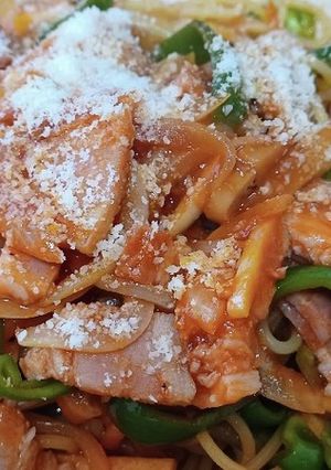 ケチャップと塩胡椒のシンプルナポリタン-レシピのメイン写真