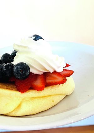 膨らむスフレパンケーキ-レシピのメイン写真