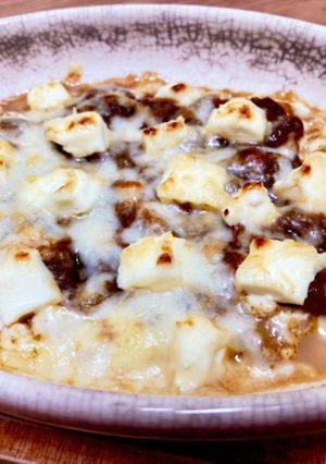 余ったカレーで！簡単ヘルシー豆腐グラタン-レシピのメイン写真