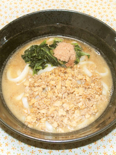 鶏豚そぼろの胡麻仕立てうどん-レシピのメイン写真