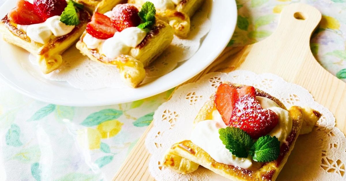 冷凍パイシートで簡単！いちごパイ♡ by meg♡mog 【クックパッド