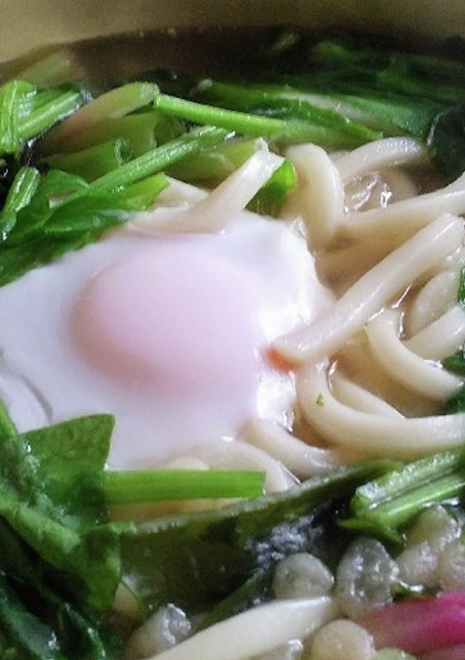 ほうれん草とフキの煮込みうどん-レシピのメイン写真
