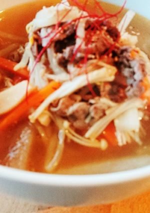 焼き肉屋さんの食べるスープ★残った牛肉-レシピのメイン写真