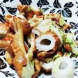 なめことちくわとキャベツのバター炒め