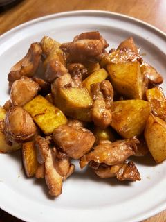 鶏モモ肉とジャガイモの揚げ煮-レシピのメイン写真