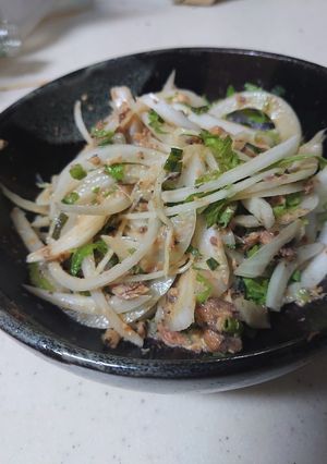 新玉ねぎとイワシ缶の小さいおかず-レシピのメイン写真