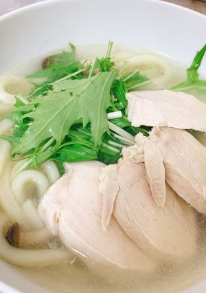 胸肉出汁のうどん-レシピのメイン写真