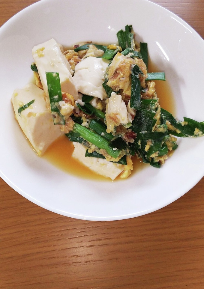 豆腐とニラの卵とじ-レシピのメイン写真
